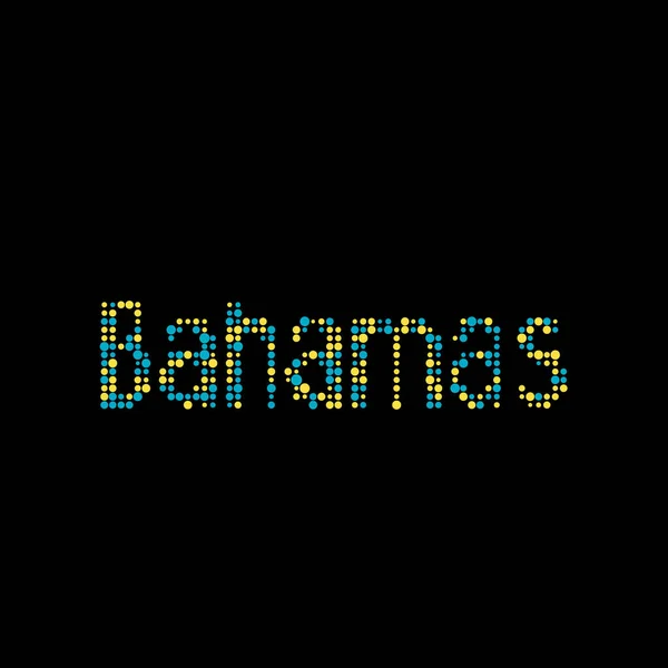 Bahamas Silhouette Illustration Carte Motif Pixélisé — Image vectorielle