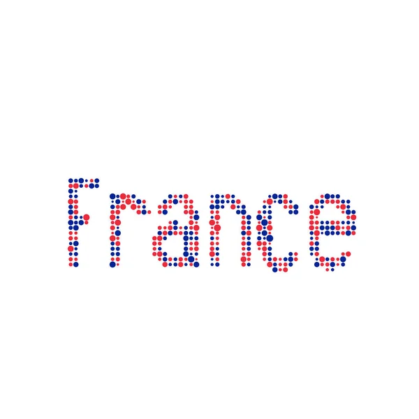 Frankrijk Silhouet Pixelated Patroon Kaart Illustratie — Stockvector