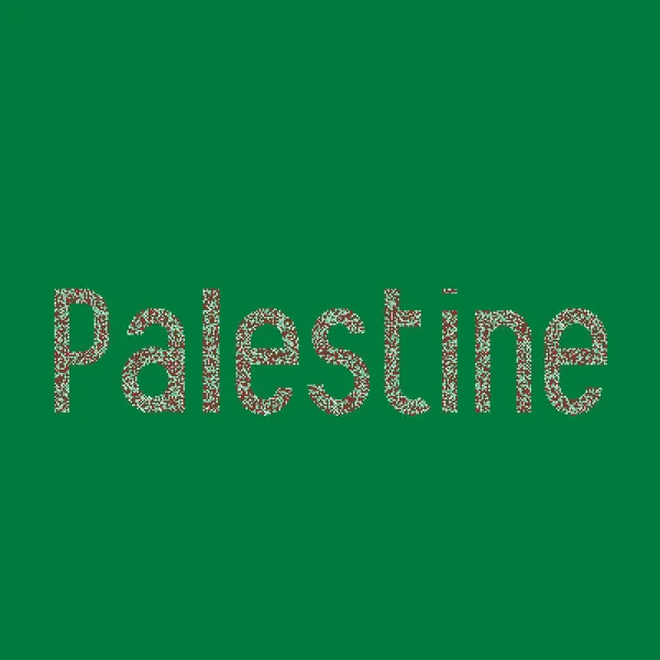 Palästina Silhouette Verpixeltes Kartenmuster — Stockvektor