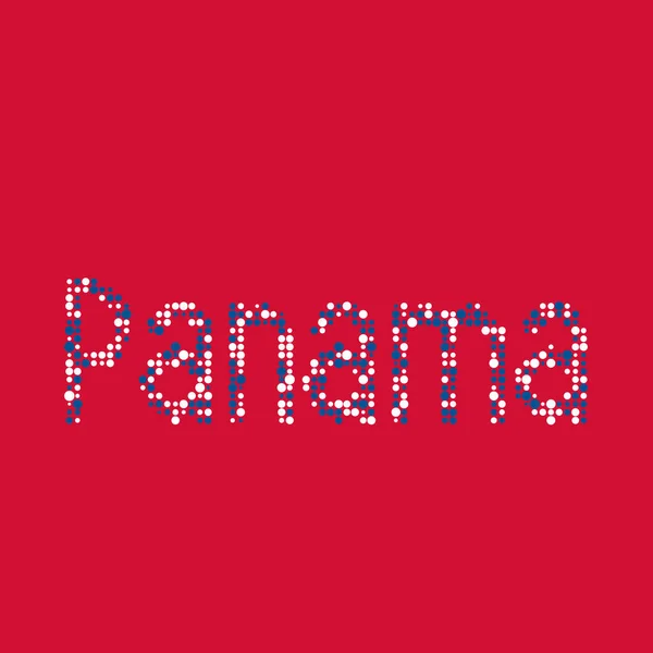 Panama Silhouette Pixelated Illustration Carte Motif — Image vectorielle