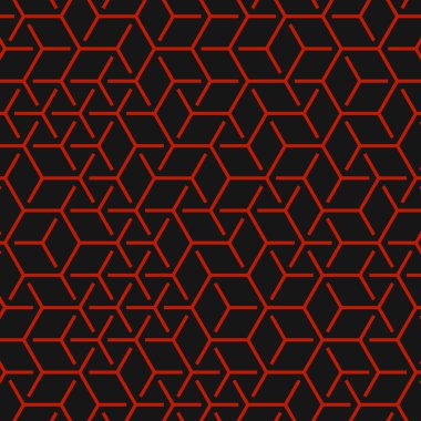  Hexagonal Maze pattern abstract illustration clipart