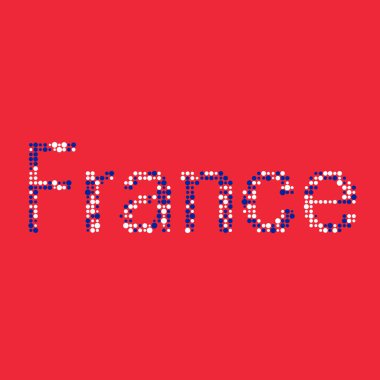 France Silueti Resmedilmiş Desenli Harita Çizimi