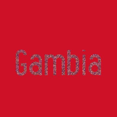 Gambiya Silüeti Pikselleştirilmiş desen haritası çizimi