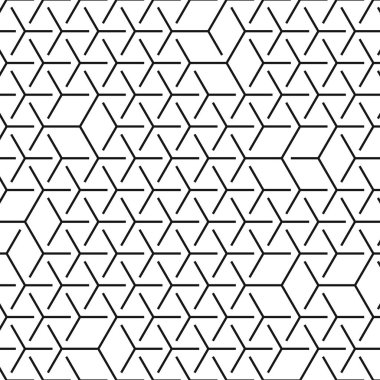  Altıgen Labirent deseni soyut illüstrasyon