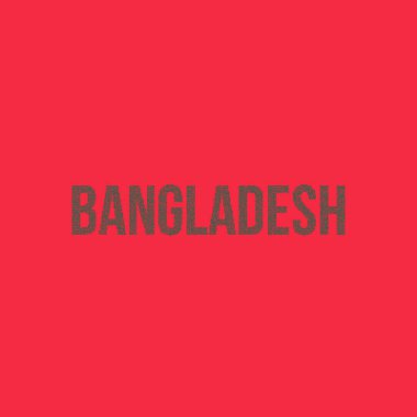 Bangladeş Silüeti Resmedilmiş Desen Haritası Çizimi