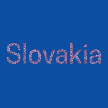 Slovakya Silüeti Pikselli desen haritası çizimi
