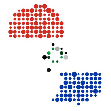 Paraguay Silueti Pikselli desen haritası çizimi
