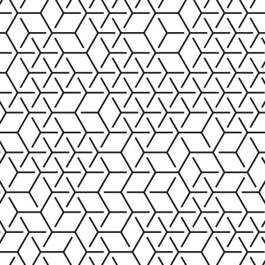  Altıgen Labirent deseni soyut illüstrasyon