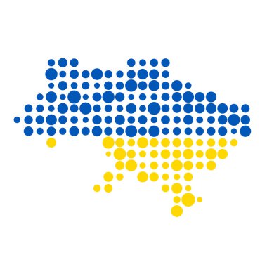 Ukrayna Silüeti Pikselli desen haritası çizimi