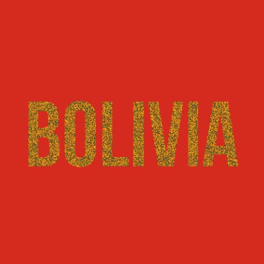 Bolivya Silueti Resmedilmiş Desen Haritası Çizimi
