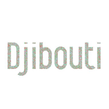 Cibuti Silüeti Resimli Desenli Harita Çizimi