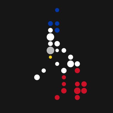 Filipinler Silüeti Pikselleştirilmiş desen haritası çizimi