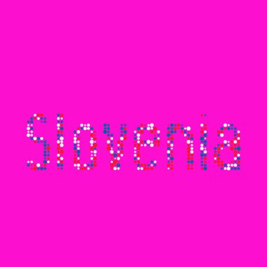 Slovenya Silüeti Resmedilmiş Desen Haritası Çizimi