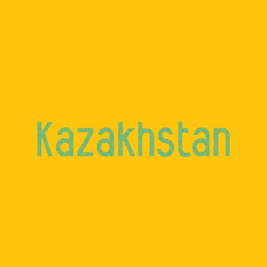 Kazakistan Silüeti Pikselleştirilmiş desen haritası çizimi