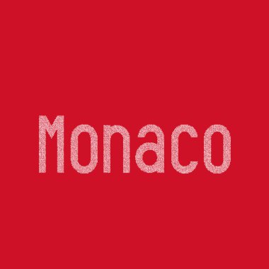 Monaco Silueti Pikselli desen haritası çizimi