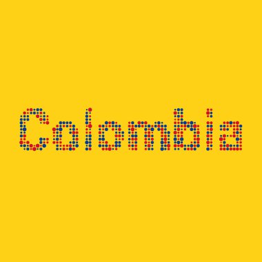 Kolombiya Silüeti Pikselleştirilmiş desen haritası çizimi