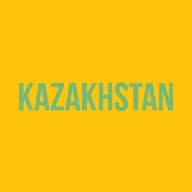 Kazakistan Silüeti Pikselleştirilmiş desen haritası çizimi