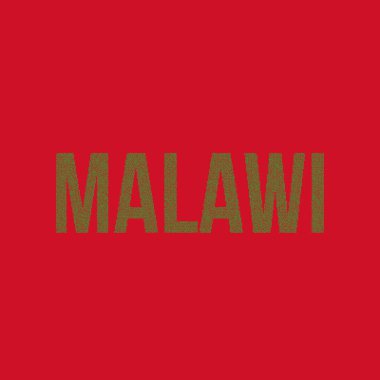 Malawi Silueti Resmedilmiş Desenli Harita Çizimi