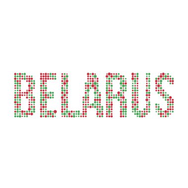 Belarus Silueti Pikselli desen haritası çizimi