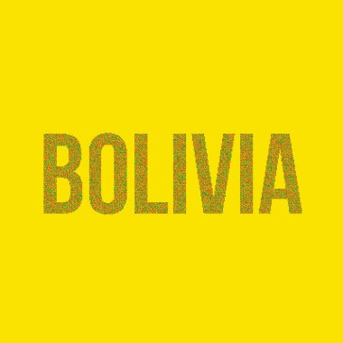 Bolivya Silueti Resmedilmiş Desen Haritası Çizimi