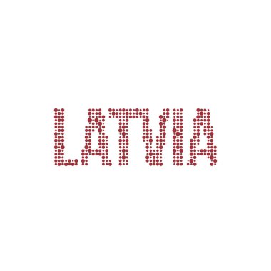 Letonya Silüeti Resmedilmiş Desen Haritası Çizimi