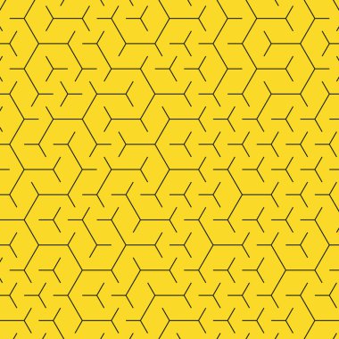  Altıgen Labirent deseni soyut illüstrasyon