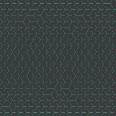  Altıgen Labirent deseni soyut illüstrasyon