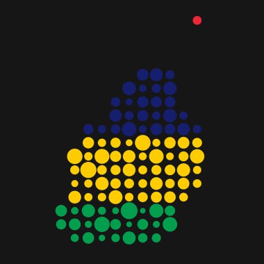 Mauritius Silueti Pikselli desen haritası çizimi