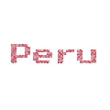 Peru Silueti Pikselli desen haritası çizimi