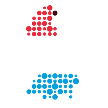 Lüksemburg Silüeti Resmedilmiş Desen Haritası Çizimi