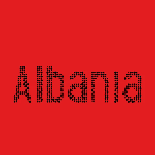 Albania Silhouette Pixelated Modello Mappa Illustrazione — Vettoriale Stock