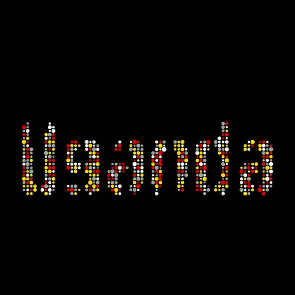 Uganda Sylwetka Pixelated Wzór Mapa Ilustracja — Wektor stockowy