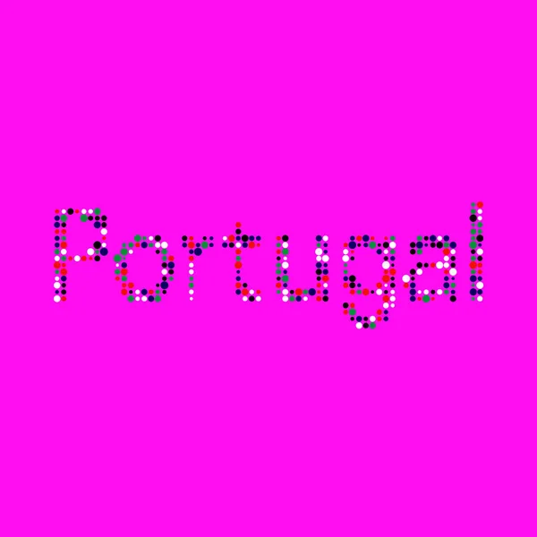 Portugal Silhouette Pixelated Pattermap Illustration — 스톡 벡터
