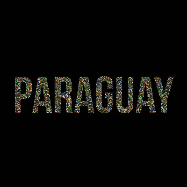 Paraguay Silhouette Pixelated Modello Mappa Illustrazione — Vettoriale Stock