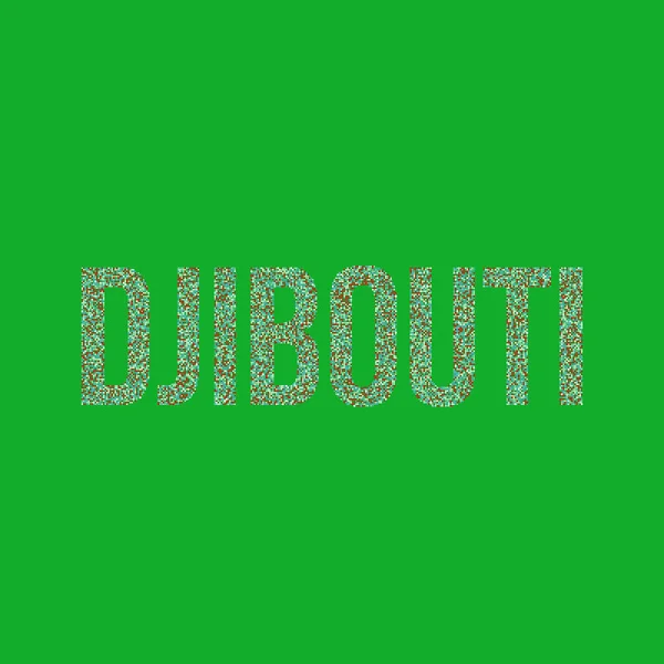 Djibouti Silhueta Pixelado Ilustração Mapa Padrão — Vetor de Stock