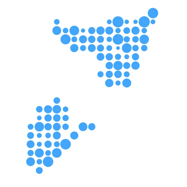 Somalia Silhouette Pixelated Modello Mappa Illustrazione — Vettoriale Stock