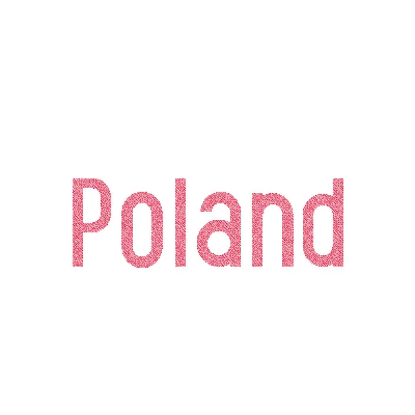 Pologne Silhouette Illustration Carte Motif Pixélisé — Image vectorielle