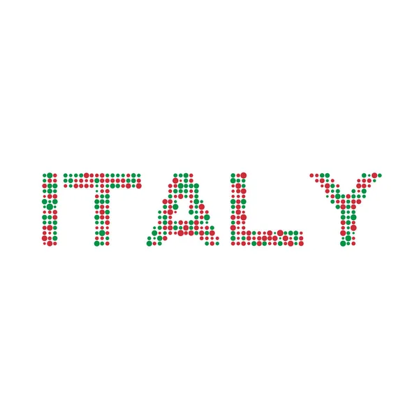 Itálie Silueta Pixelated Pattern Map Illustration — Stockový vektor