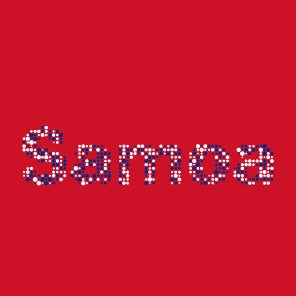 Samoa Silhouette Pixelated Minta Térkép Illusztráció — Stock Vector