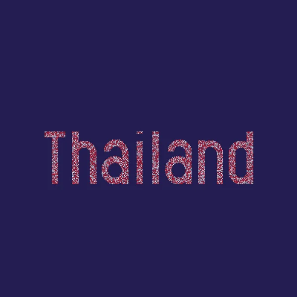 Tailândia Silhueta Pixelado Ilustração Mapa Padrão — Vetor de Stock