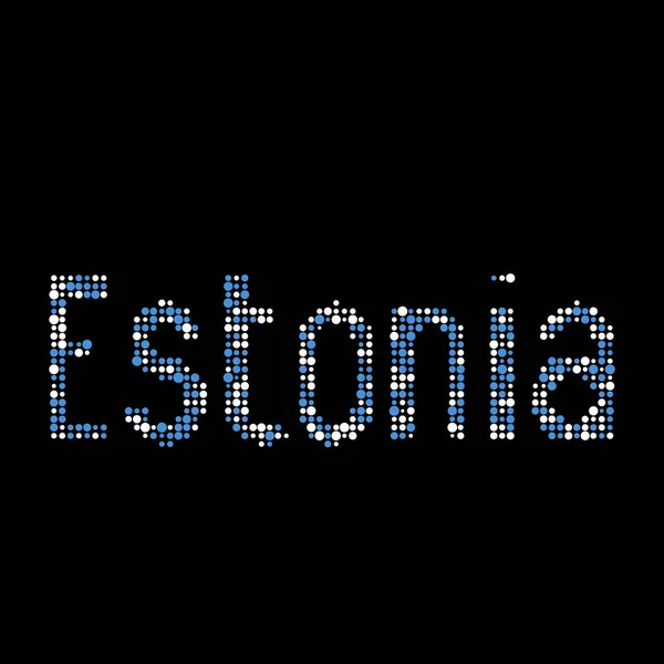 Estonie Silhouette Illustration Carte Motif Pixélisé — Image vectorielle
