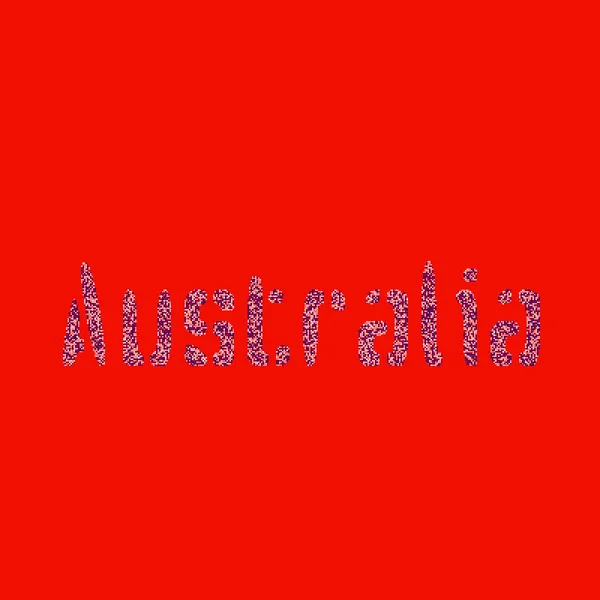 Australia Silhouette Pixelated Modello Mappa Illustrazione — Vettoriale Stock