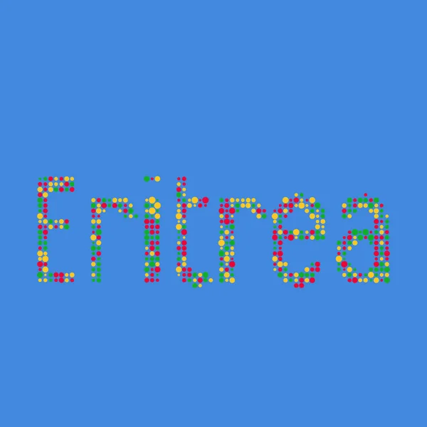 Eritrea Silhouette Pixelated Minta Térkép Illusztráció — Stock Vector