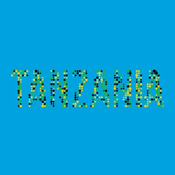 Tanzanie Silhouette Illustration Carte Motif Pixélisé — Image vectorielle