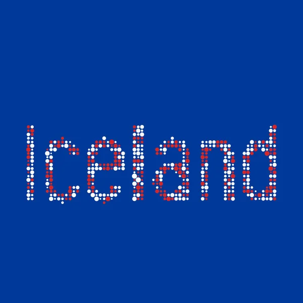 Islandia Silhouette Pixelated Patrón Mapa Ilustración — Archivo Imágenes Vectoriales