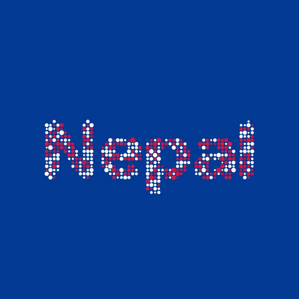 Nepal Silhouette Pixelated Patrón Mapa Ilustración — Vector de stock