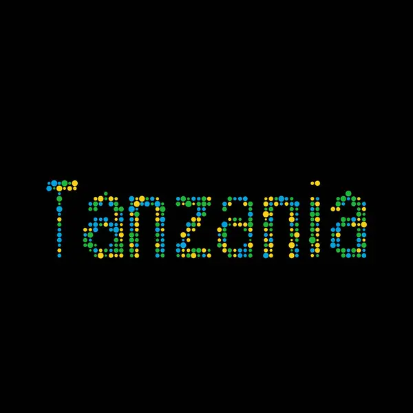 Tanzania Silhouette Pixelated Pattern Map Illustration — Stock Vector