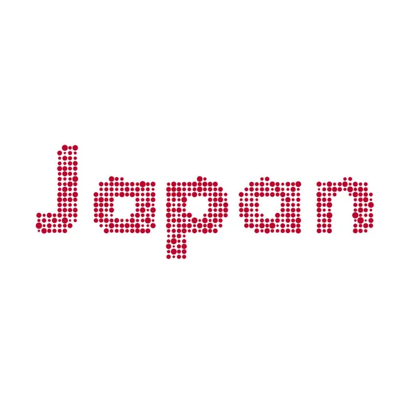 Japón Silueta Pixelado Patrón Mapa Ilustración — Vector de stock