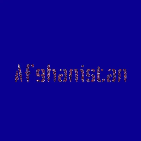 Αφγανιστάν Silhouette Pixelated Μοτίβο Χάρτη Εικονογράφηση — Διανυσματικό Αρχείο