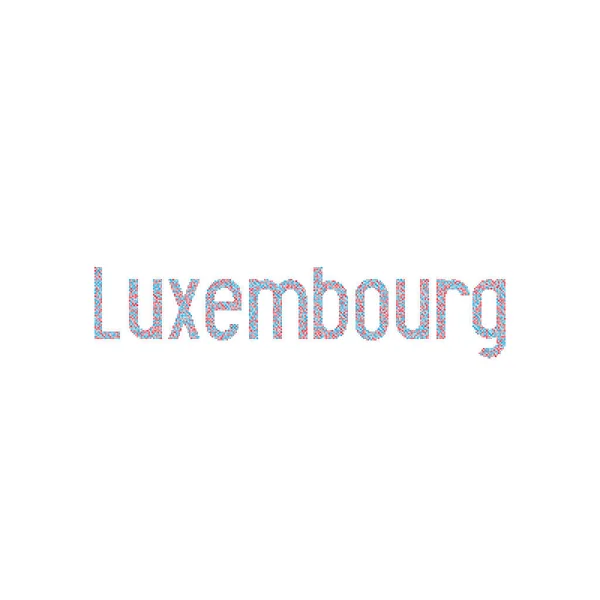 Luxemburgo Silhouette Pixelated Patrón Mapa Ilustración — Vector de stock